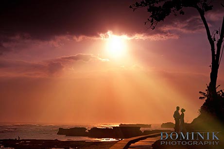 巴厘岛海滩日落照片