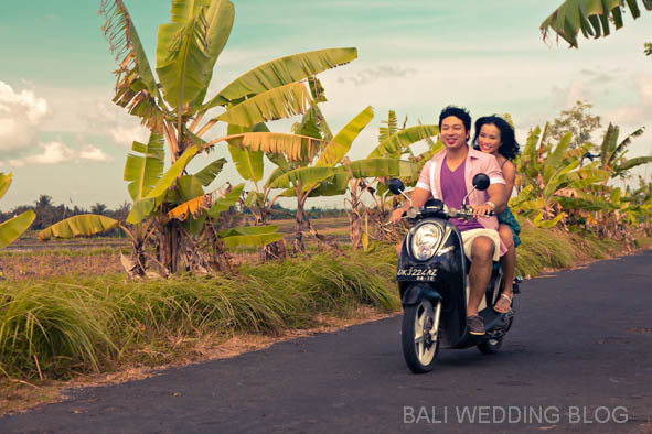 巴厘岛预赛照片的踏板车